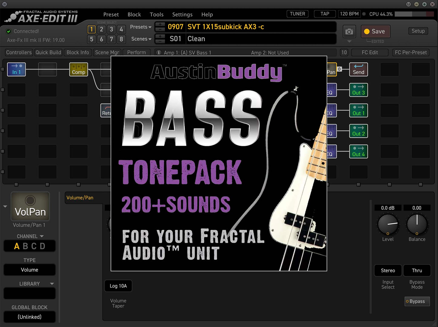 AustinBuddy Bass TonePack - Axe-Fx III / FM9 / FM3